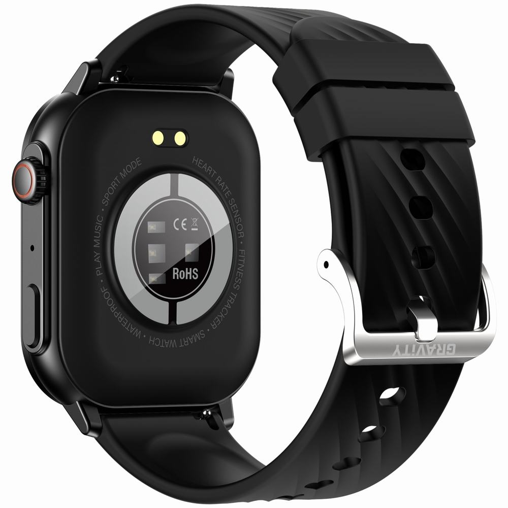 Smartwatch Gravity GT15-1 Czarny Pasek Silikonowy + Czarna Bransoleta - obrazek 8