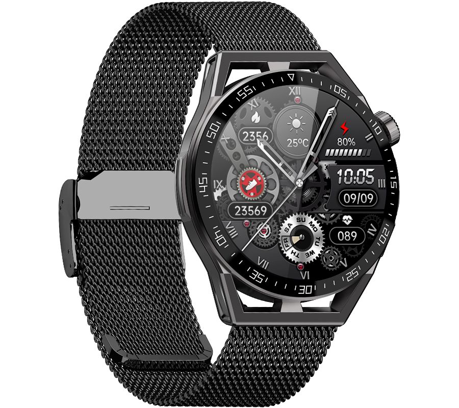 Smartwatch Rubicon RNCE88-2 Czarny- Czarny Pasek Silikonowy + Czarna Bransoleta - obrazek 3