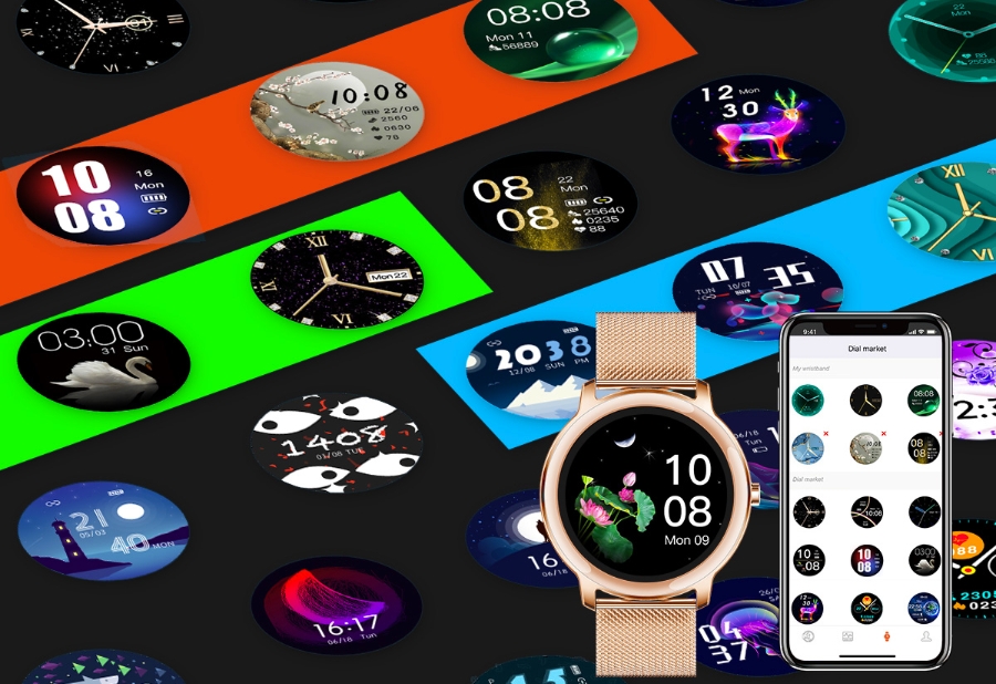 Smartwatch Damski RUBICON RNBE66 Black SMARUB124 - obrazek 7