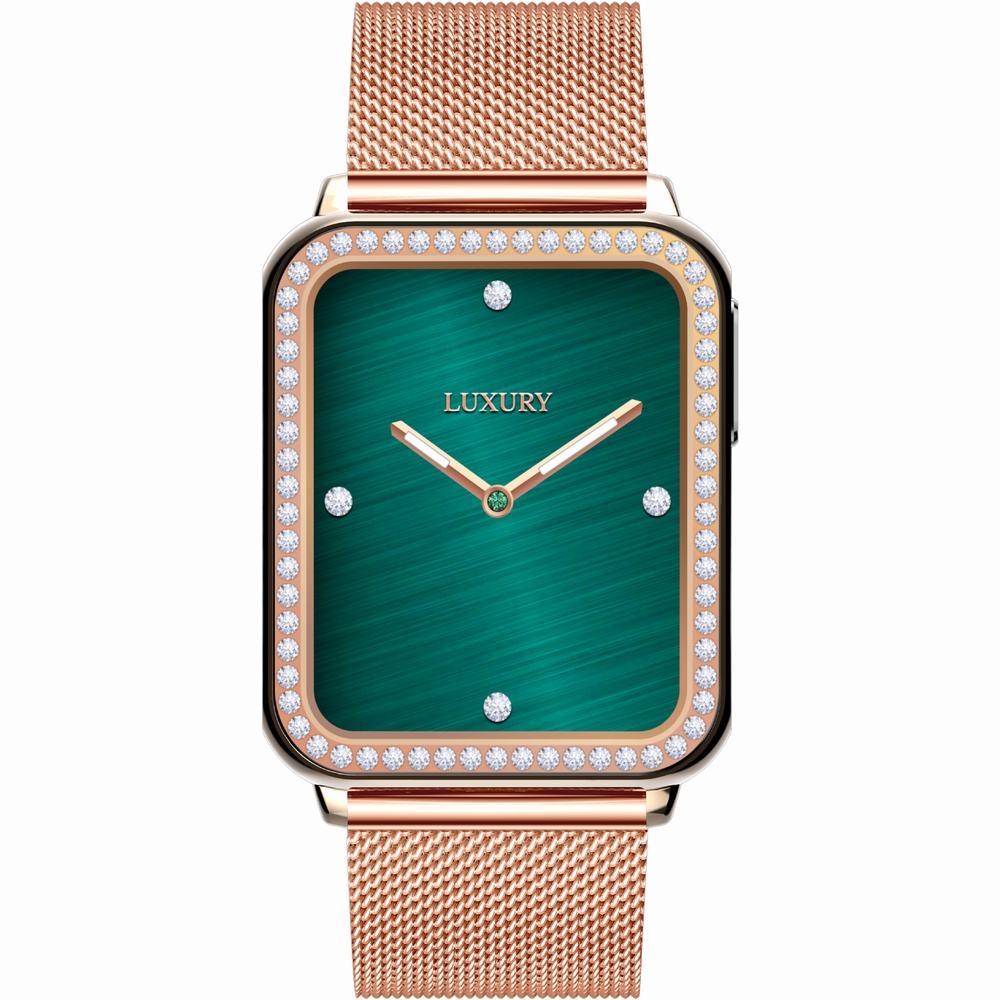 Smartwatch Gravity Różowe Złoto Bordowy 2 Paski GT17-6 - obrazek 6