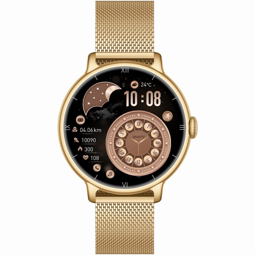 Smartwatch Gravity Złoty Bransoleta + Pasek GT33-2 - obrazek 7