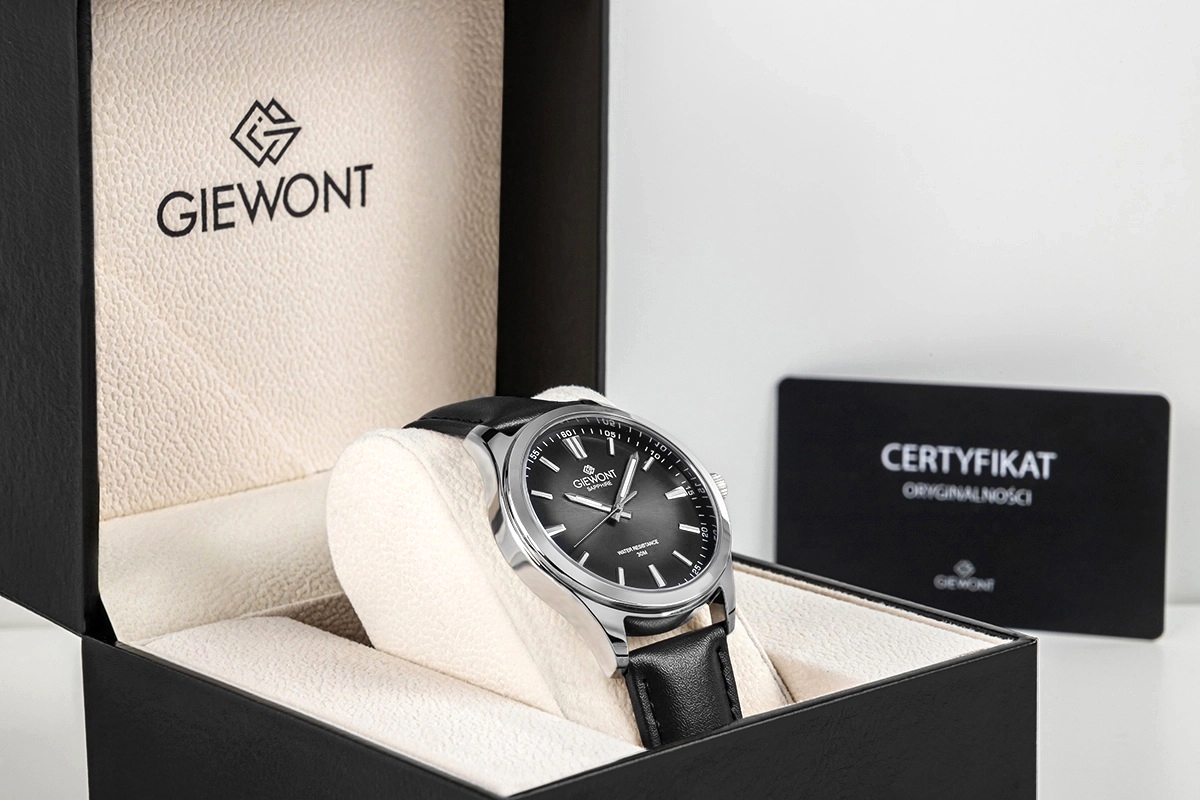 Zegarek Męski Giewont Elegance Sapphire Czarny GW5160-A2 - obrazek 7