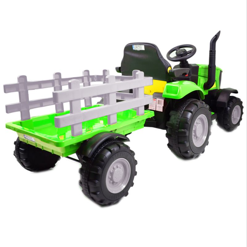 MEGA TRAKTOR NA AKUMULATOR Z PRZYCZEPĄ. MIĘKKIE SIEDZENIE, MIEKKIE KOŁA PILOT, /HL3388 - obrazek 7