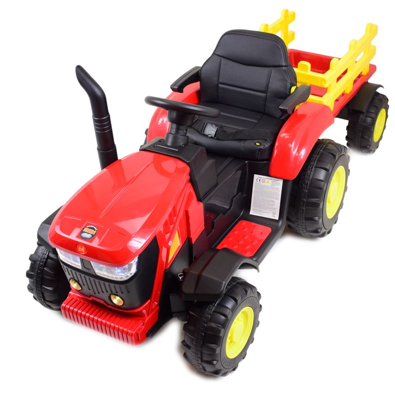 MEGA TRAKTOR NA AKUMULATOR Z PRZYCZEPĄ. MIĘKKIE SIEDZENIE, PILOT, /HL3388 - obrazek 8