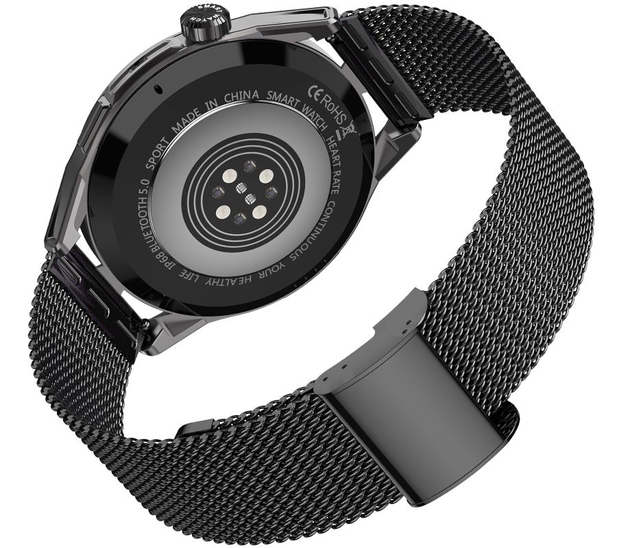 Smartwatch Rubicon RNCE88-2 Czarny- Czarny Pasek Silikonowy + Czarna Bransoleta - obrazek 4