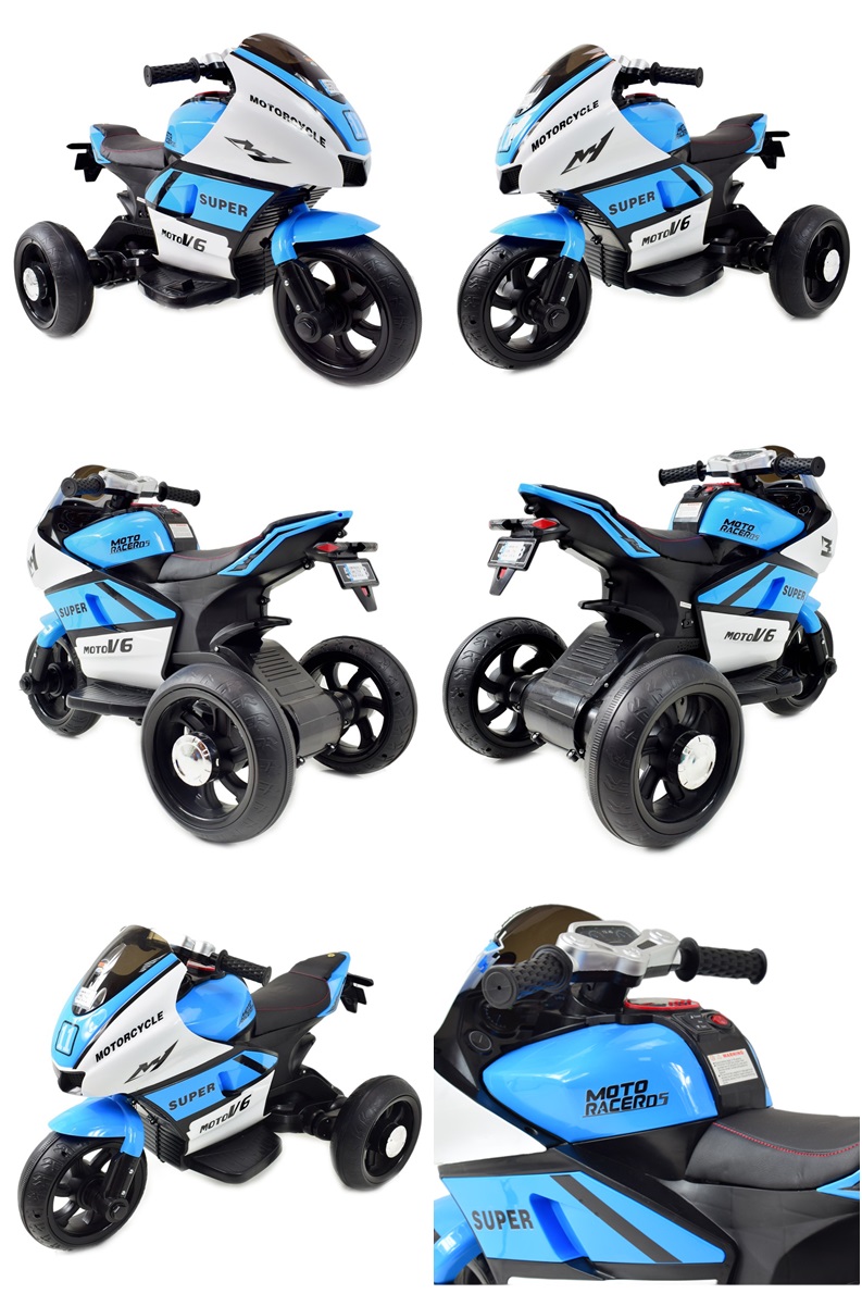 DUŻY MOTOR ŚCIGACZ STRONG 2 EXCLUSIVE, ŚWIECĄCE KOŁA, 3 KOŁOWY/HT5188 - obrazek 10