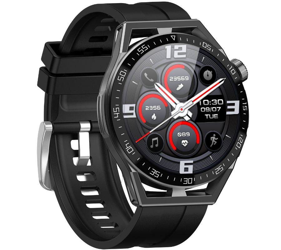 Smartwatch Rubicon RNCE88-2 Czarny- Czarny Pasek Silikonowy + Czarna Bransoleta - obrazek 5