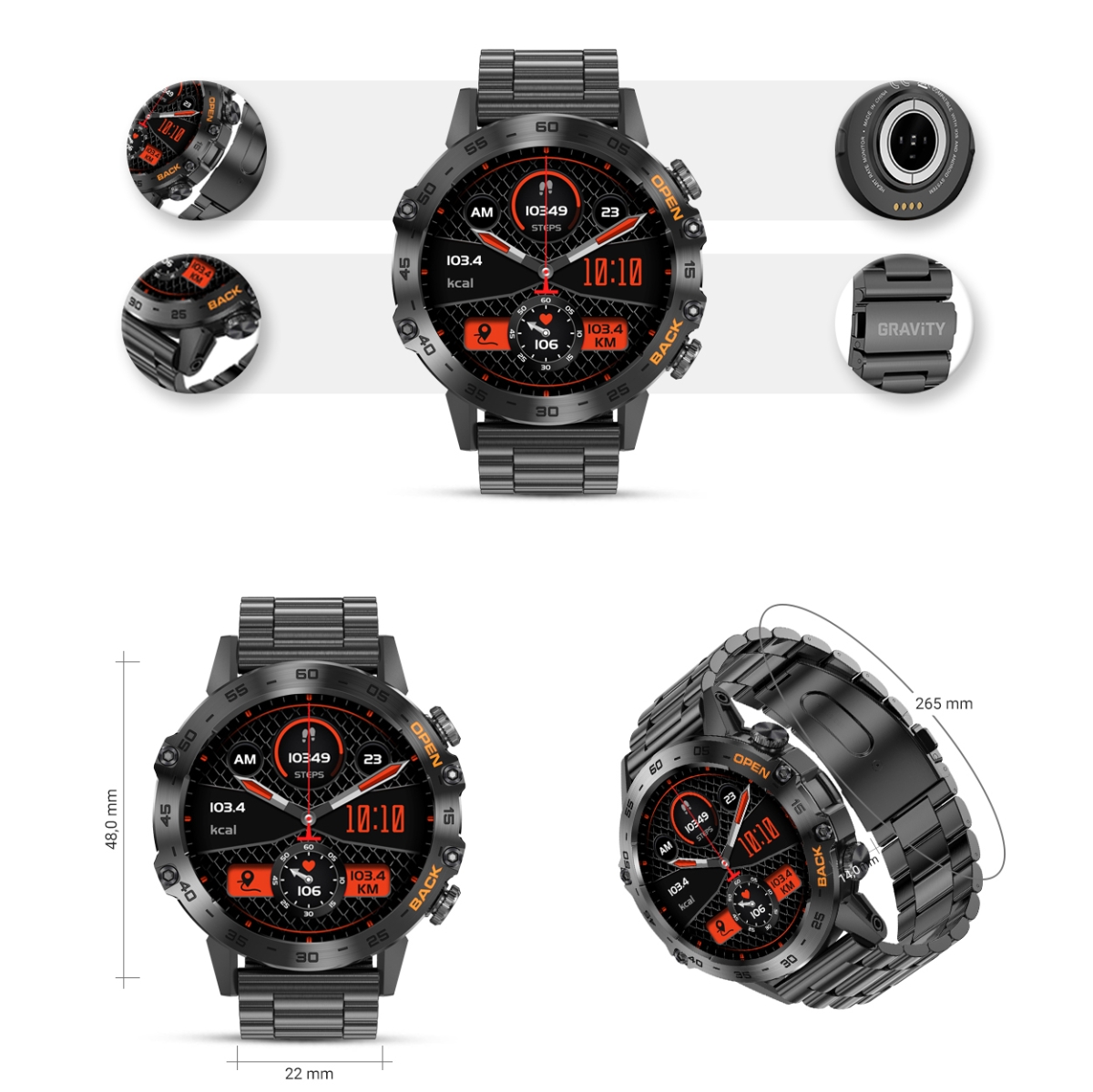 Smartwatch Gravity GT9-2 - obrazek 8