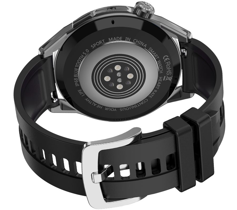Smartwatch Rubicon RNCE88-2 Czarny- Czarny Pasek Silikonowy + Czarna Bransoleta - obrazek 6