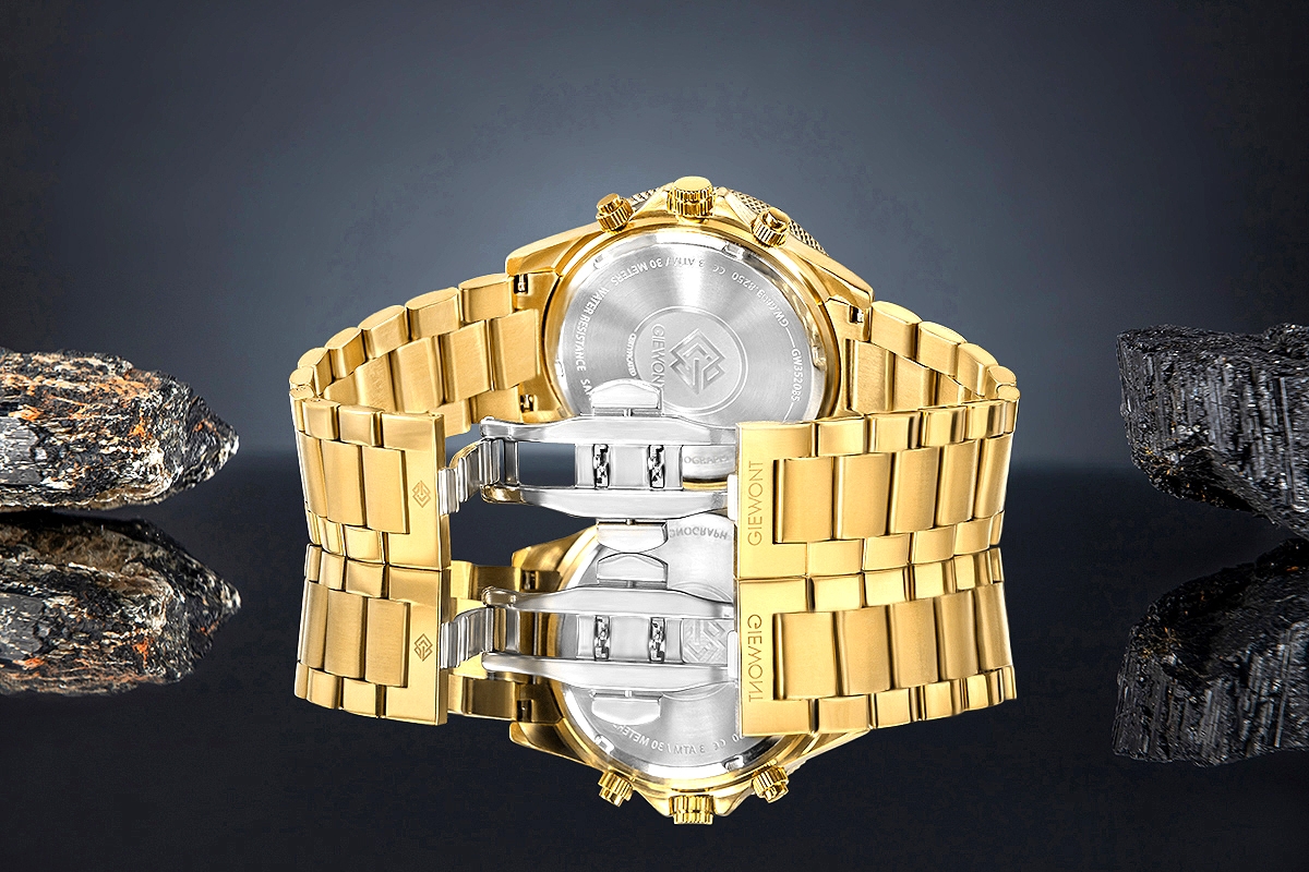 Zegarek Męski Giewont Chronograph Sapphire Złoto Niebieski GW3520-B5 - obrazek 6