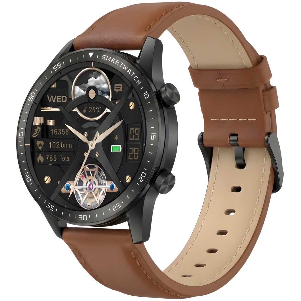 Smartwatch Gravity Czarny 2 Paski GT10-4 - obrazek 5