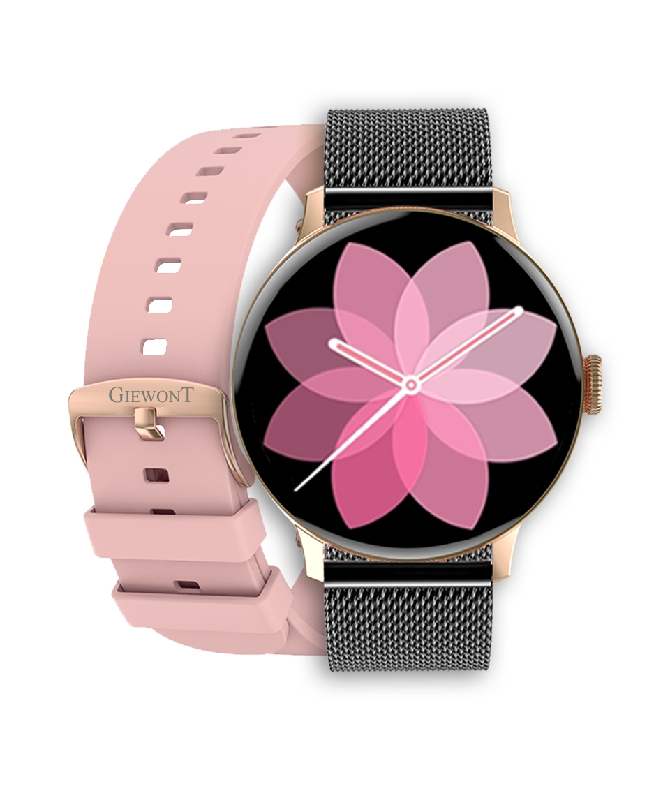 Smartwatch Damski GIEWONT Różowe Złoto Czarny GW330-4 - obrazek 2