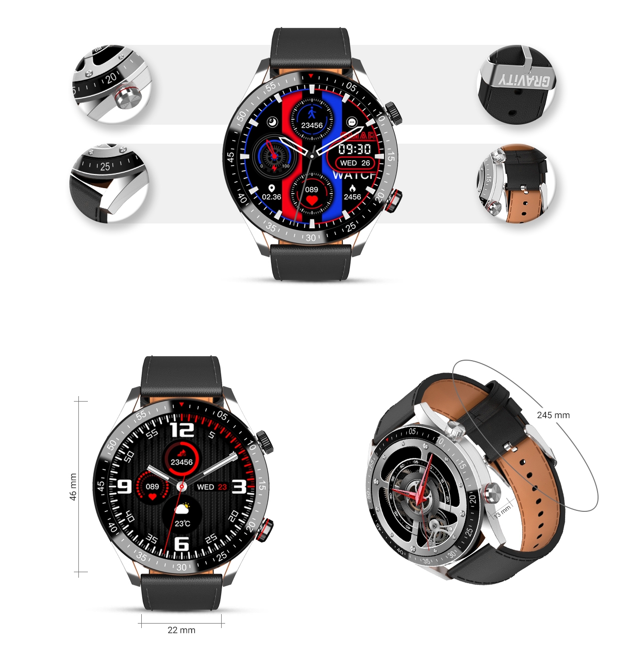 Smartwatch Męski Gravity GT4-5 - obrazek 7