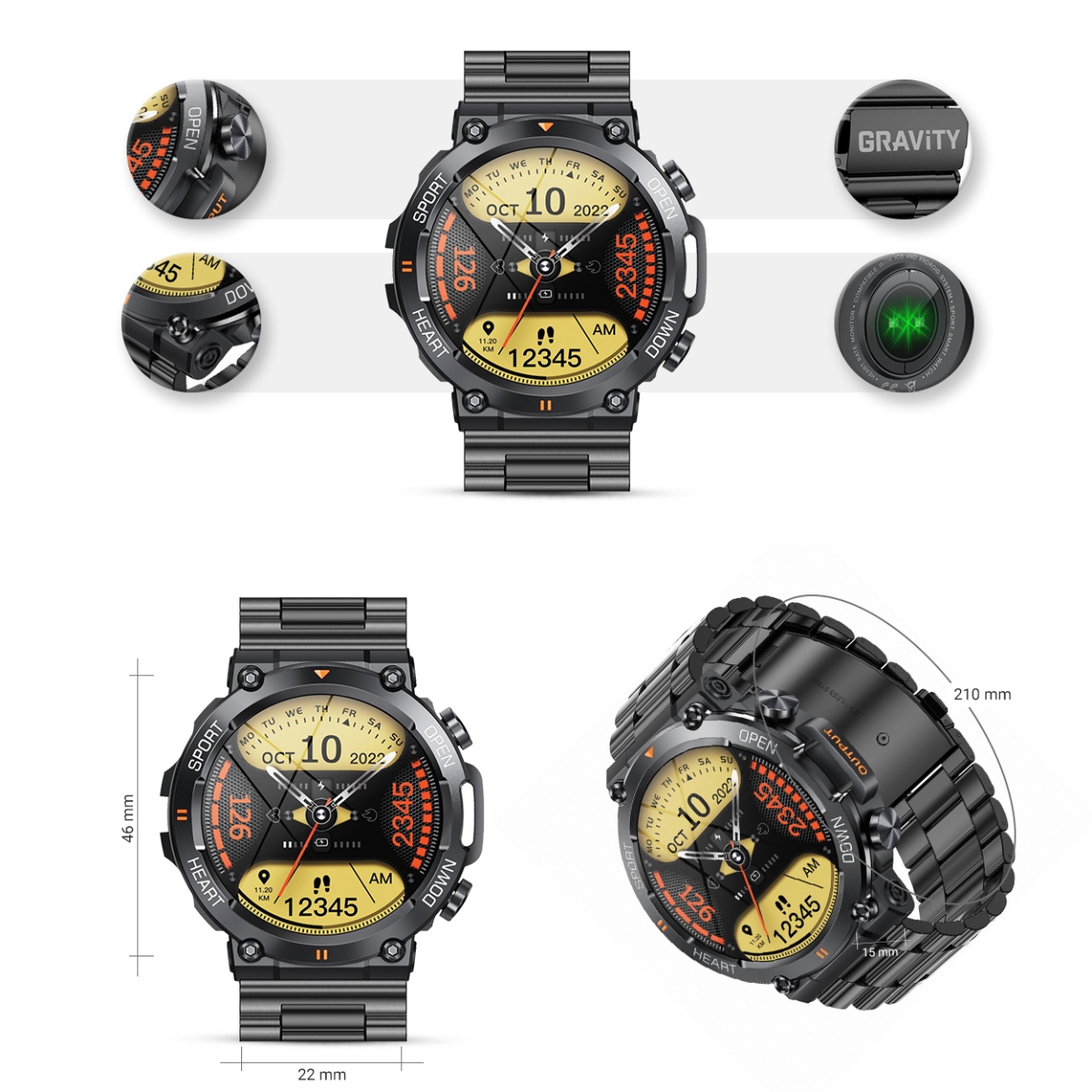 Smartwatch Gravity GT7-2 PRO - obrazek 8