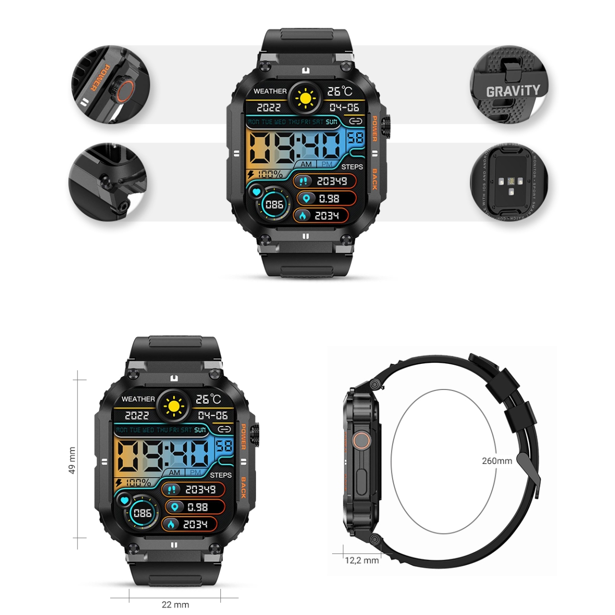 Smartwatch Gravity GT6-1 - obrazek 8
