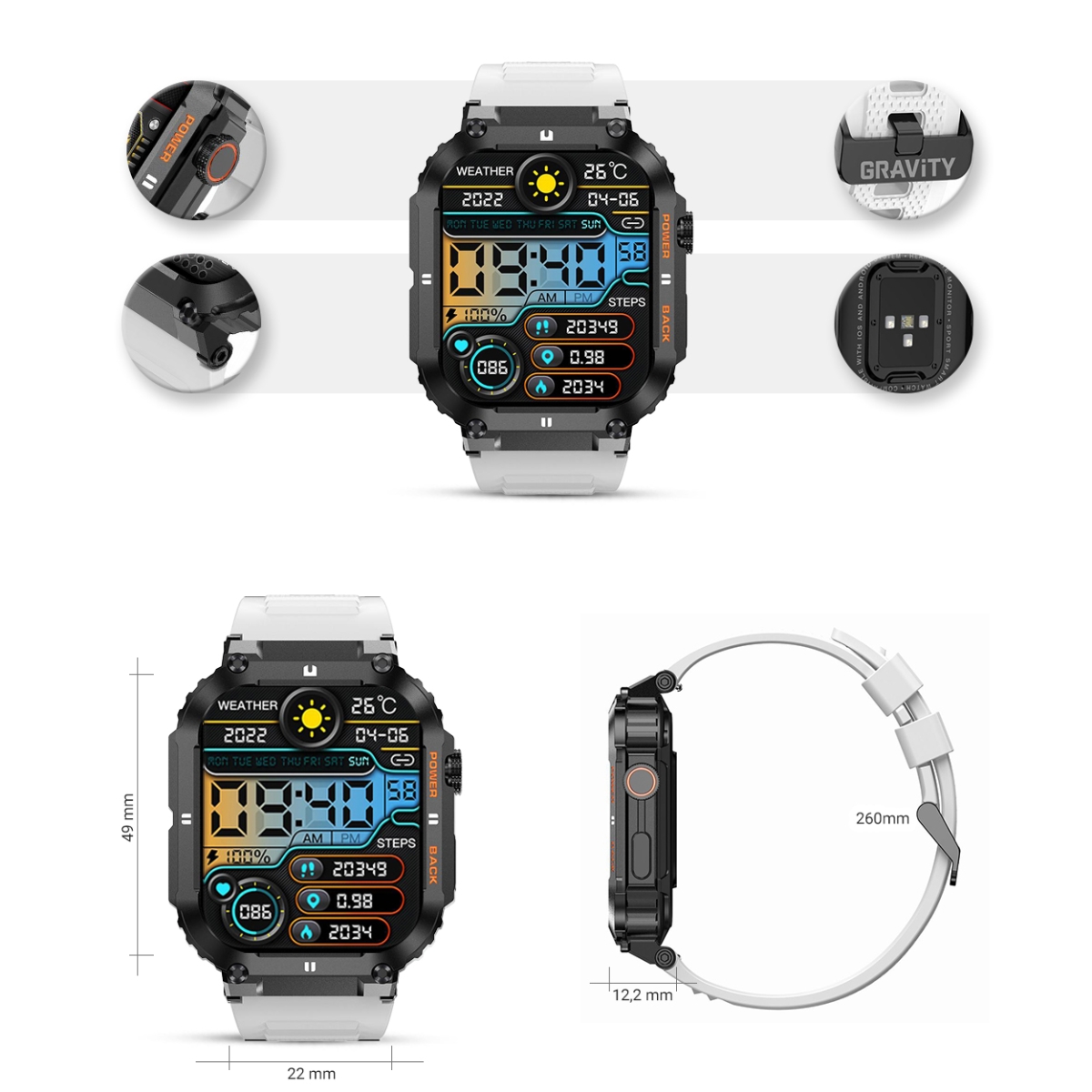 Smartwatch Gravity GT6-8 - obrazek 8