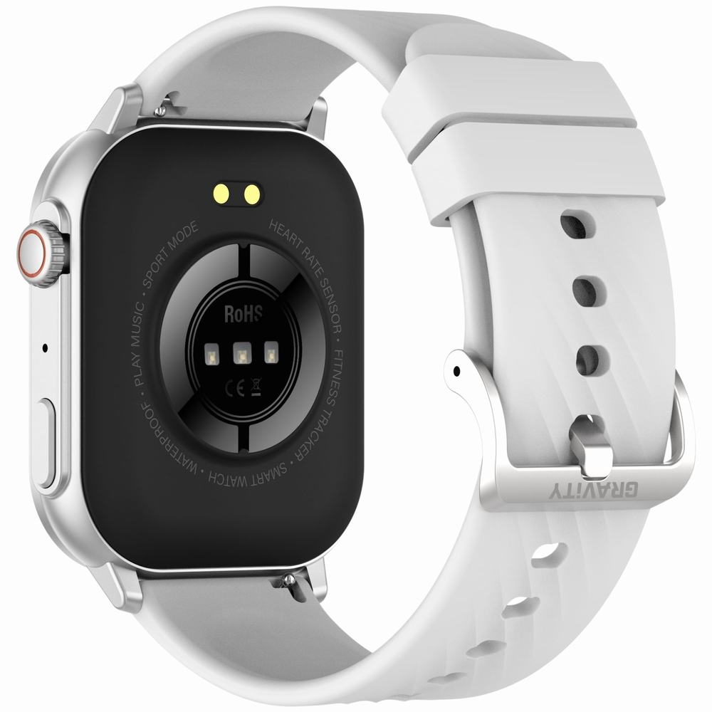 Smartwatch Gravity GT15-8 Szary Pasek Silikonowy + Srebrna Bransoleta - obrazek 8