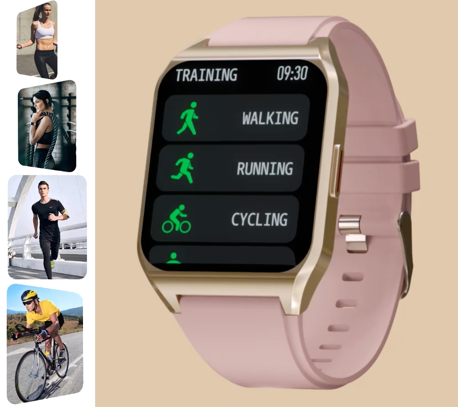 Smartwatch Damski RUBICON RNCE89 Gold Rose SMARUB163 - obrazek 8