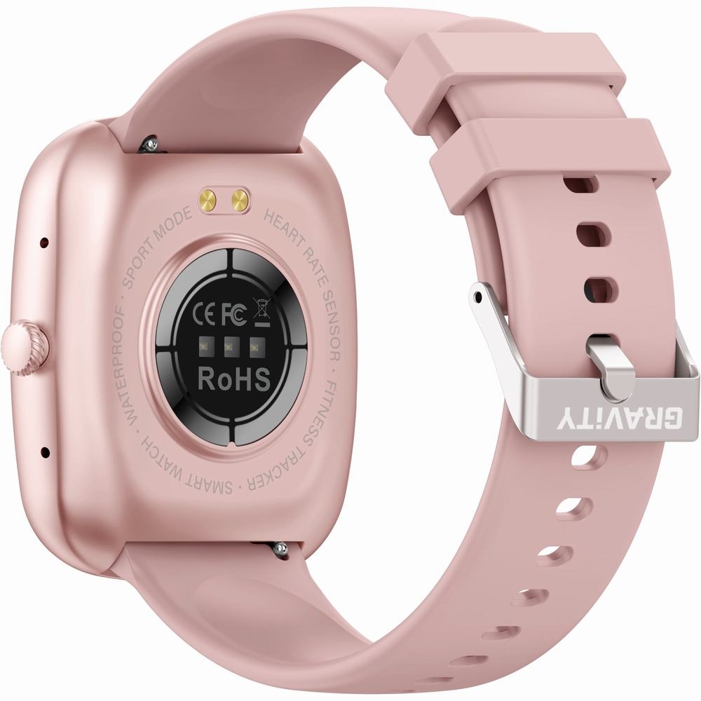 Smartwatch Damski GRAVITY GT18-1 Różowy Pasek Silikonowy + Czarny Pasek - obrazek 8