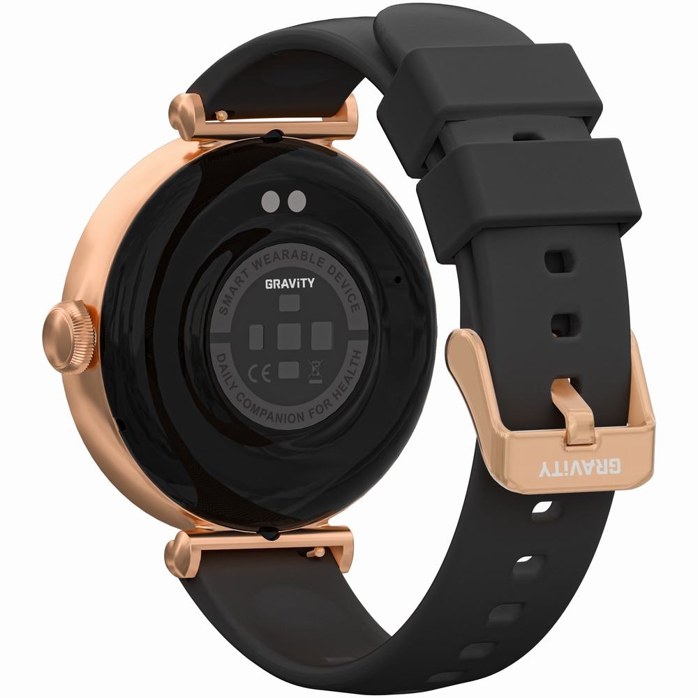 Smartwatch Gravity Różowe Złoto Czarny 2 Paski GT26-6 - obrazek 8