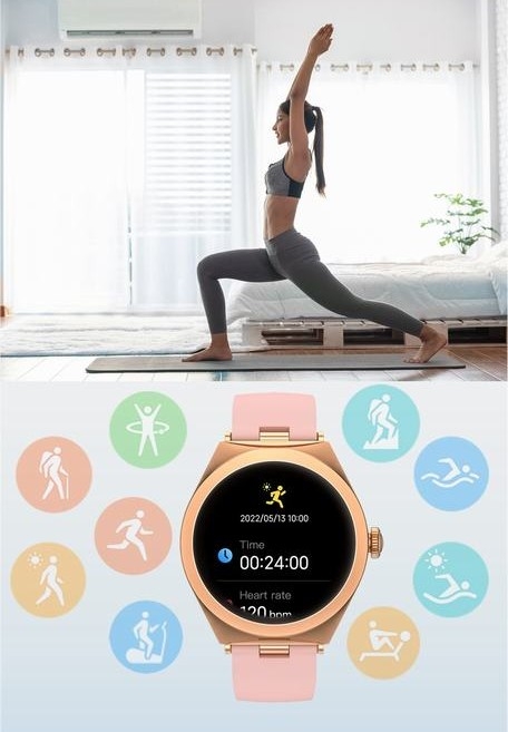 Smartwatch Gravity Różowe Złoto Różowy GT25-2 - obrazek 7