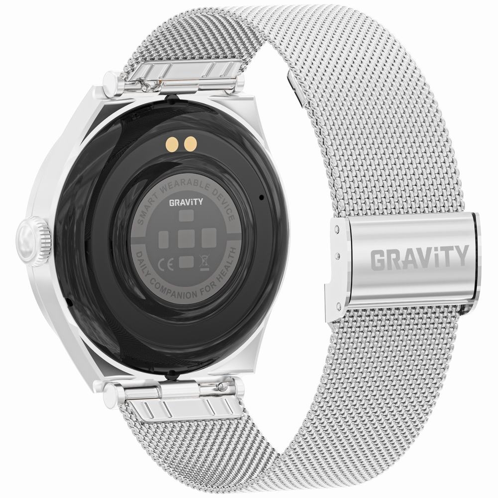 Smartwatch Gravity Srebrny GT25-7 - obrazek 4