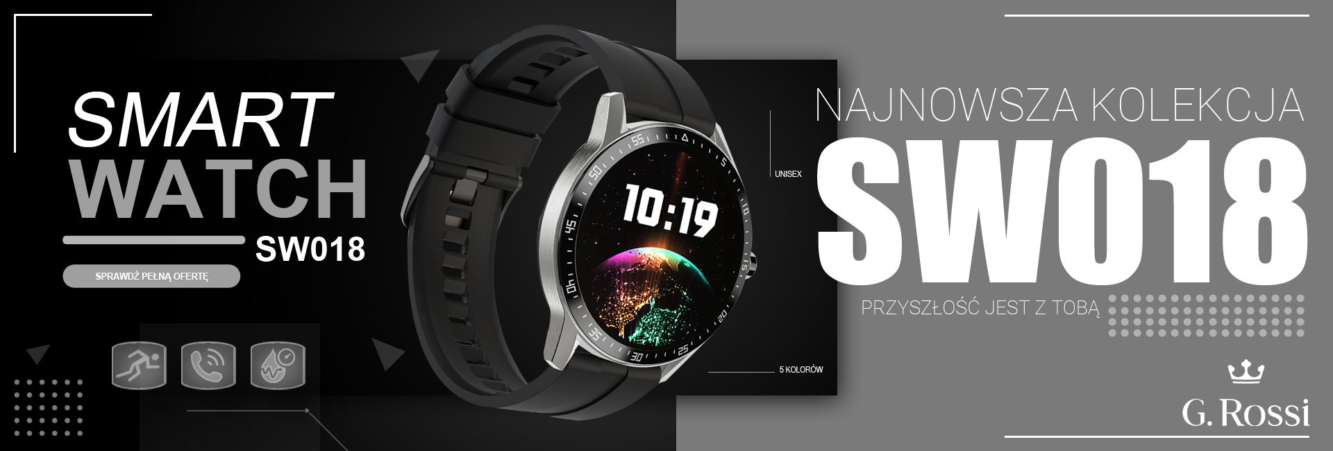Zegarek SMARTWATCH G.ROSSI SW018-1 - obrazek 8