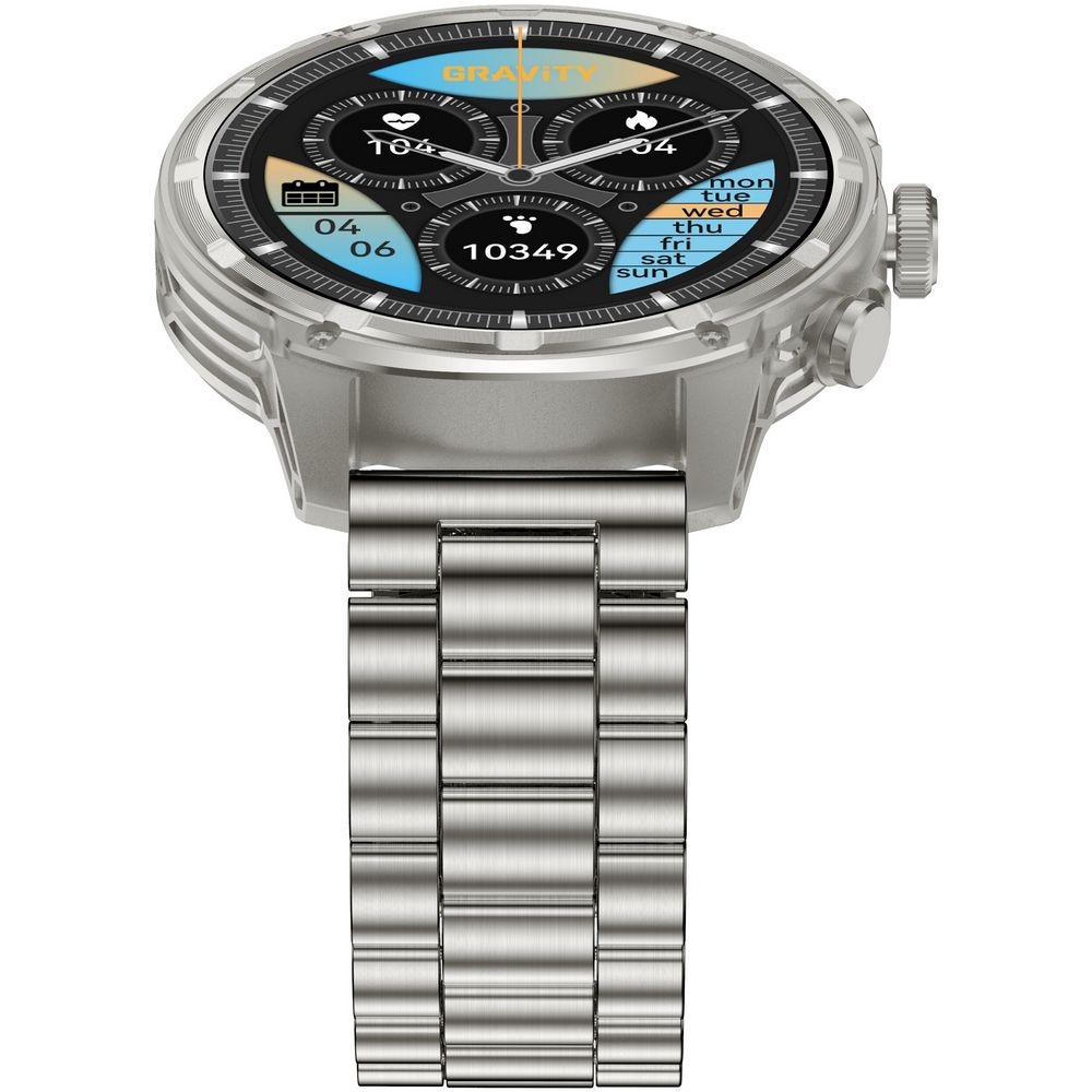 Smartwatch Gravity Srebrny Pasek + Bransoleta GT41-3 - obrazek 8