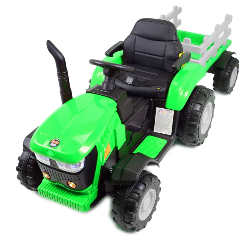 MEGA TRAKTOR NA AKUMULATOR Z PRZYCZEPĄ. MIĘKKIE SIEDZENIE, MIEKKIE KOŁA PILOT, /HL3388 - obrazek 8
