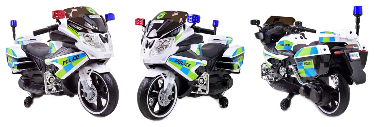 MEGA MOTOR POLICYJNY NA AKUMULATOR, KOGUT, MEGAFON, MOC/BEJ8188 - obrazek 6