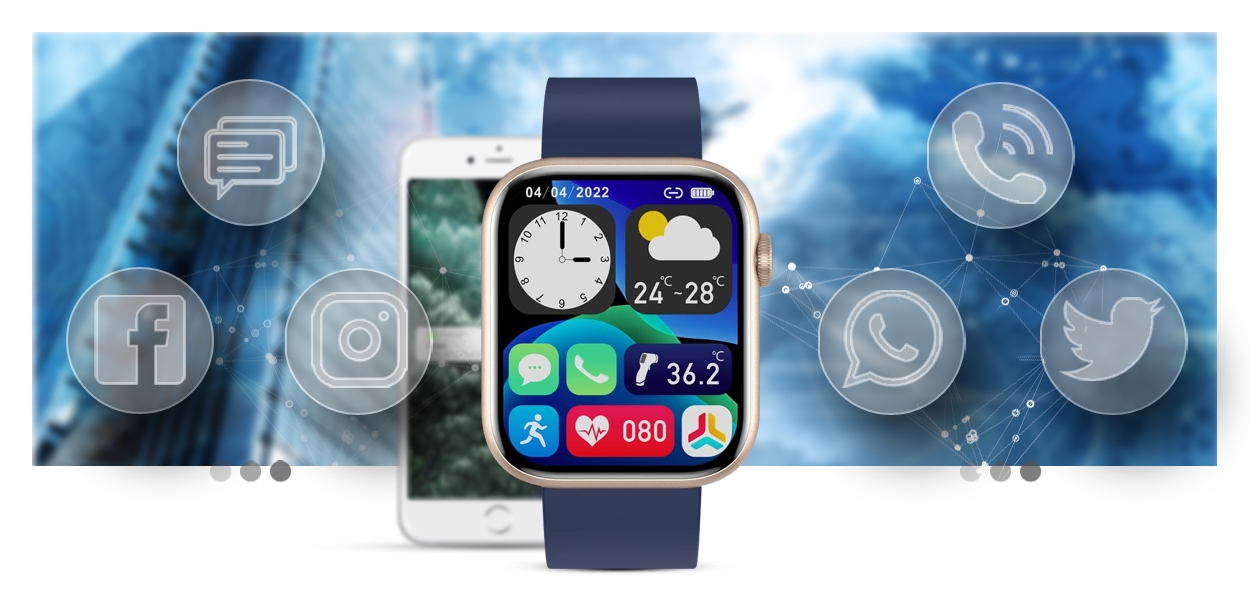 Smartwatch Damski Gravity GT3-4 Różowo-Granatowy - obrazek 8