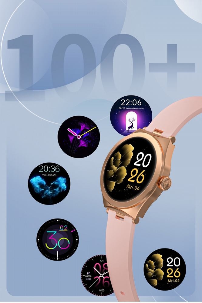 Smartwatch Gravity Różowe Złoto Różowy GT25-2 - obrazek 8