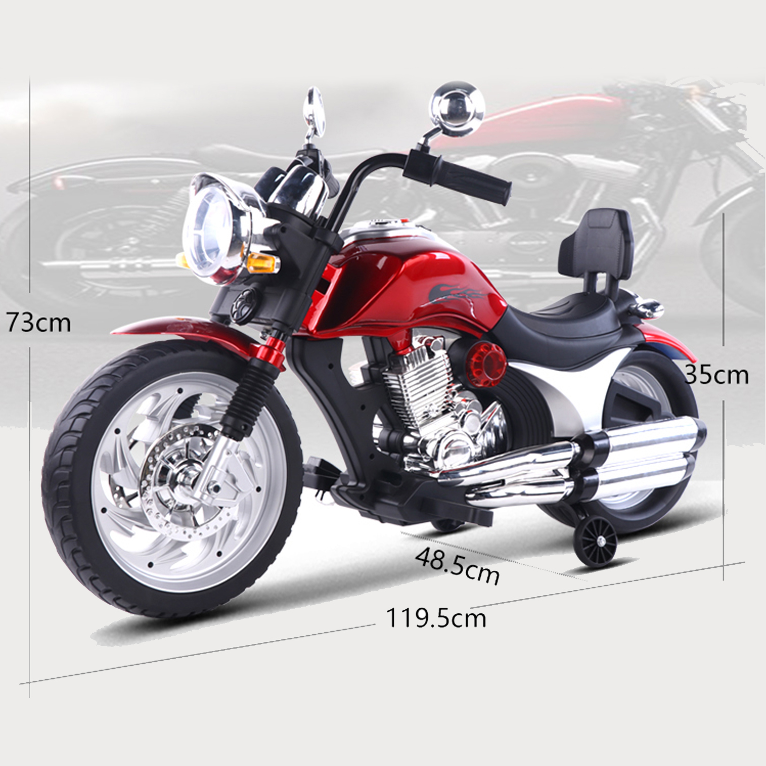 MEGA MOTOR CHOPPER, GAZ W MANETCE, MIĘKKIE SIEDZENIE/BLF916 - obrazek 14