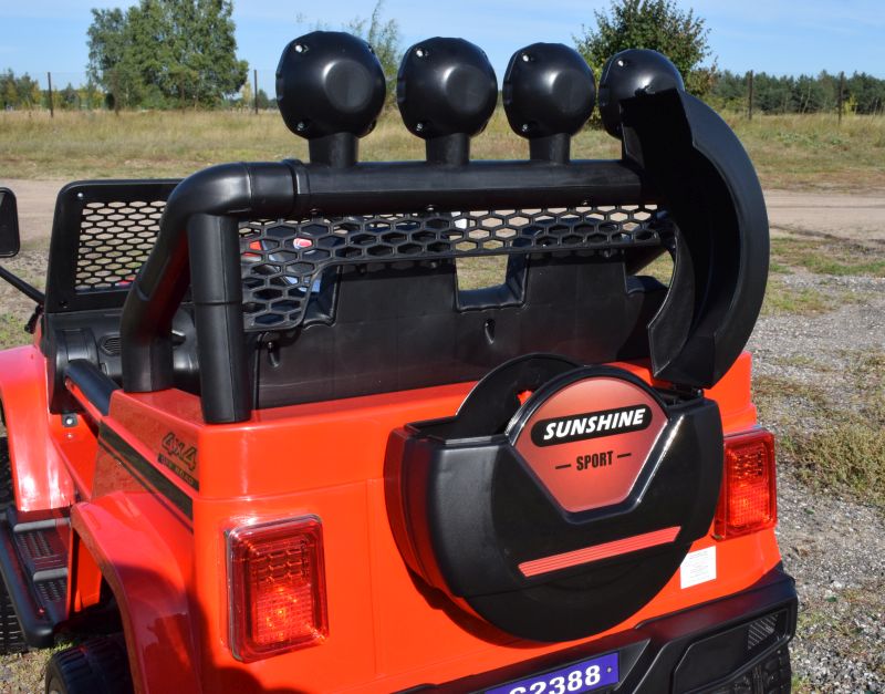 MEGA JEEP SUNSHINE, NAPĘD 4X4, 2X12V, WOLNY START/ MIĘKKIE KOŁA, BLUETOOTH, RADIO EXCLUSIVE/2388 - obrazek 2