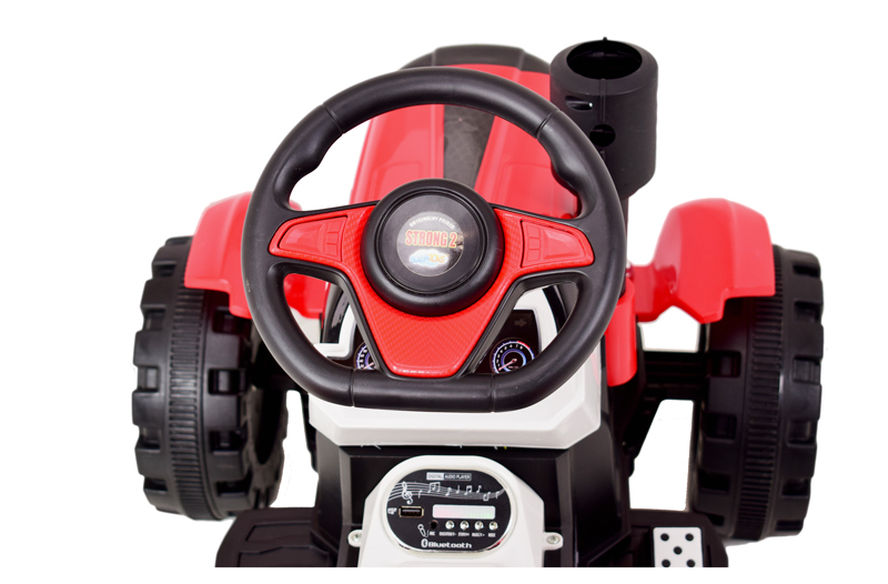 TRAKTOR NA AKUMULATOR ZIELONY Z PRZYCZEPĄ + MOŻDZIERZ, MIĘKKIE SIEDZENIE,PILOT/HSD6606 - obrazek 5