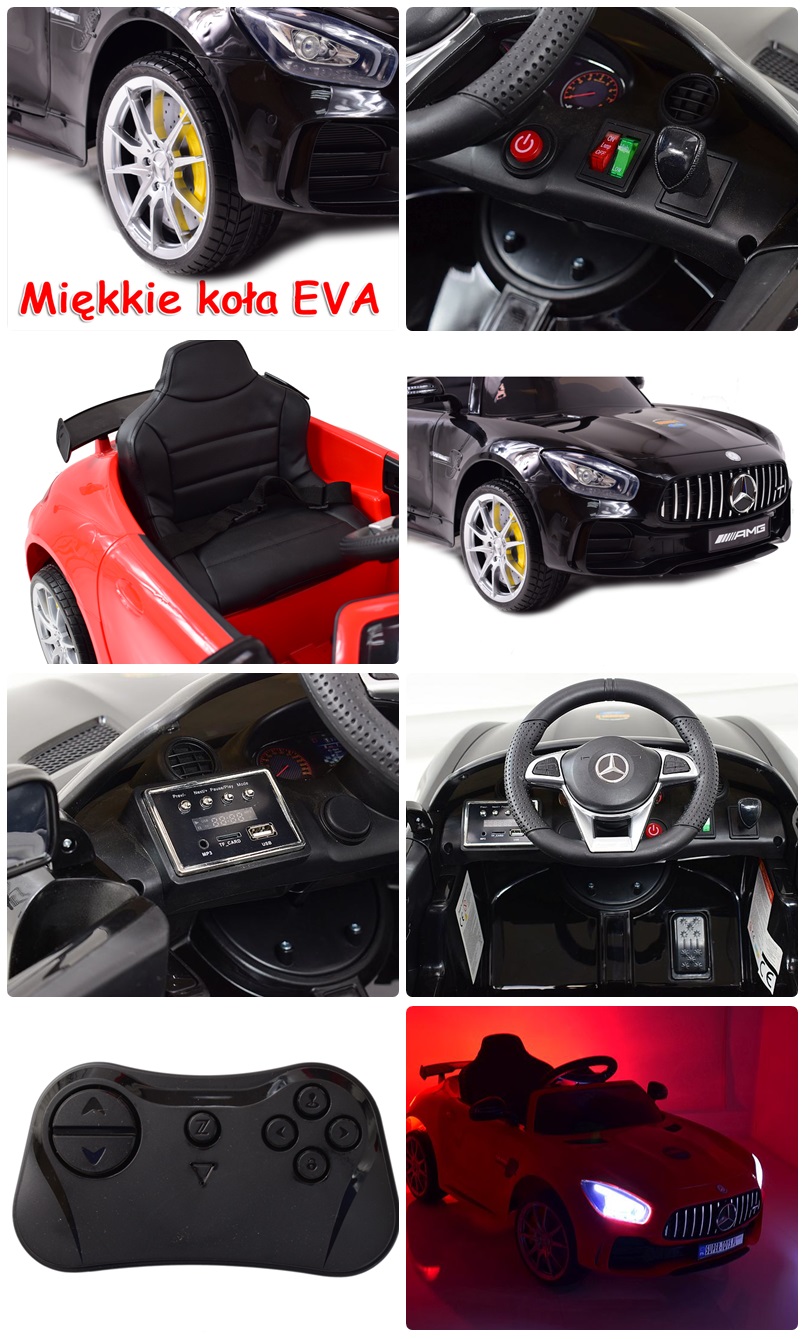 MERCEDES GT R, MIĘKKIE KOŁA EVA, MIĘKKIE SIEDZENIE FULL OPCJA/HL288 - obrazek 6