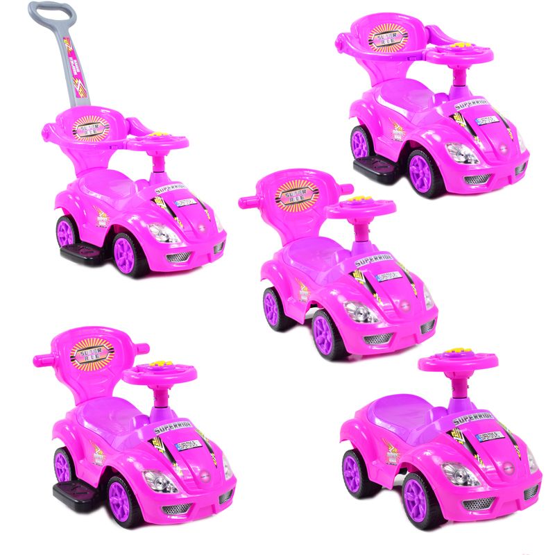 JEŹDZIK, ODPYCHACZ Z DŹWIĘKAMI MEGA CAR 6W 1 Z DASZKIEM/TC202 - obrazek 3