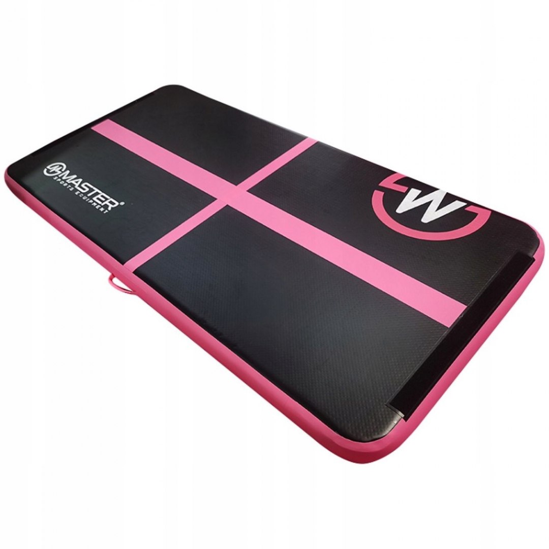 AirTrack Dmuchana Mata Gimnastyczna MASTER 200 x 100 x 10 cm Black-Pink - obrazek 3