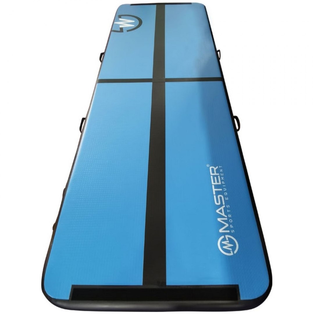 AirTrack Dmuchana Mata Gimnastyczna MASTER 300 x 100 x 10 cm Blue-Black - obrazek 2