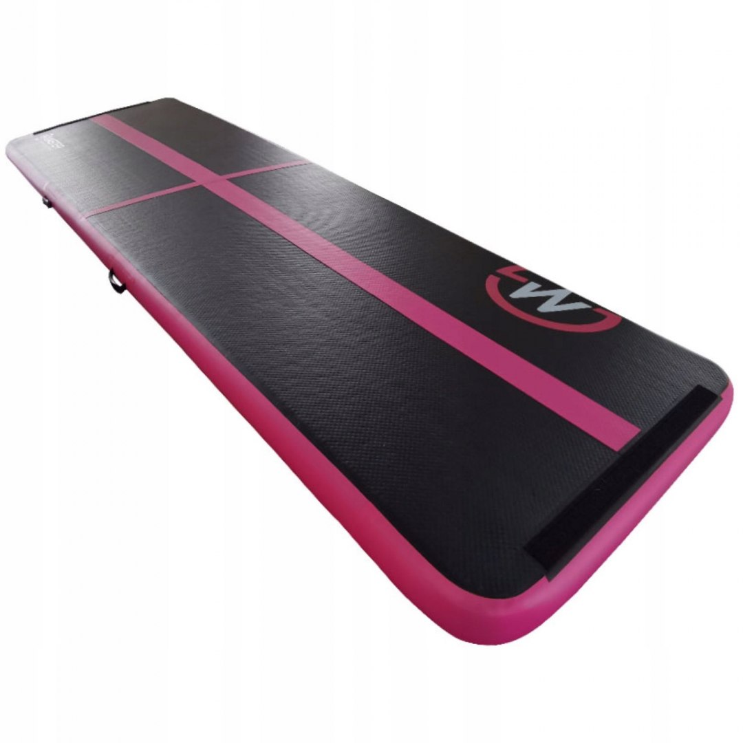 AirTrack Dmuchana Mata Gimnastyczna MASTER 500 x 100 x 10 cm Black-Pink - obrazek 3