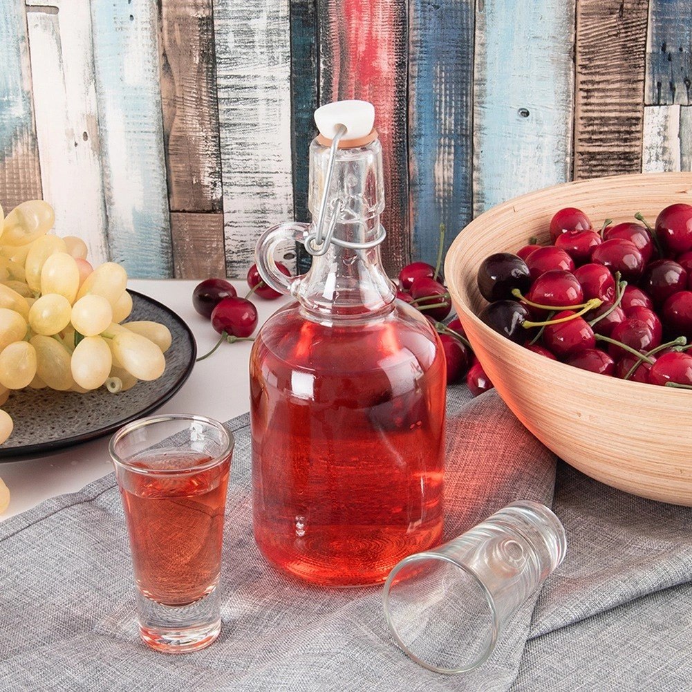 Butelka Szklana ORION z Klipsem 500 ml Retro Karafka na Wino Nalewki Napoje - obrazek 2