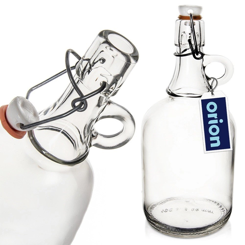 Butelka Szklana ORION z Klipsem 500 ml Retro Karafka na Wino Nalewki Napoje - obrazek 4