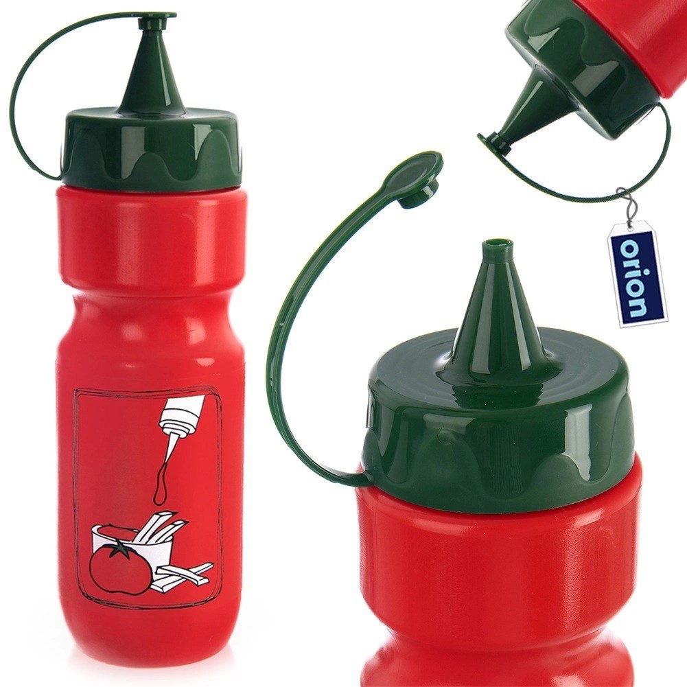Butelka ORION do Sosów Ketchupu 680 ml Czerwona z Dozownikiem - obrazek 4
