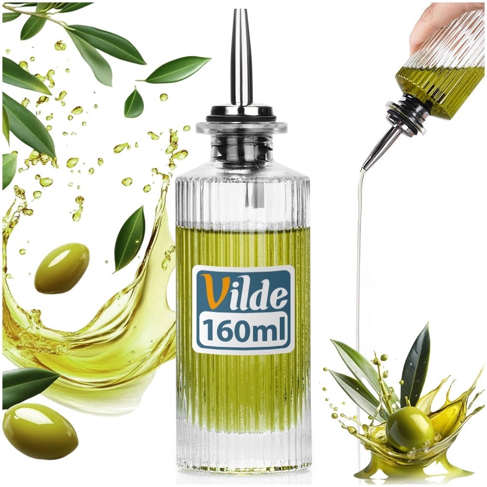 Butelka na Oliwe i Ocet VILDE Szklana 160 ml z Dozownikiem - obrazek 6
