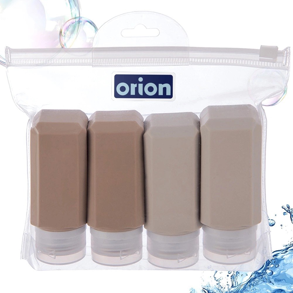 Butelki Podróżne Zestaw 4 szt. Silikon 90 ml ORION Szczelne Etui 16 x 16 cm - obrazek 8