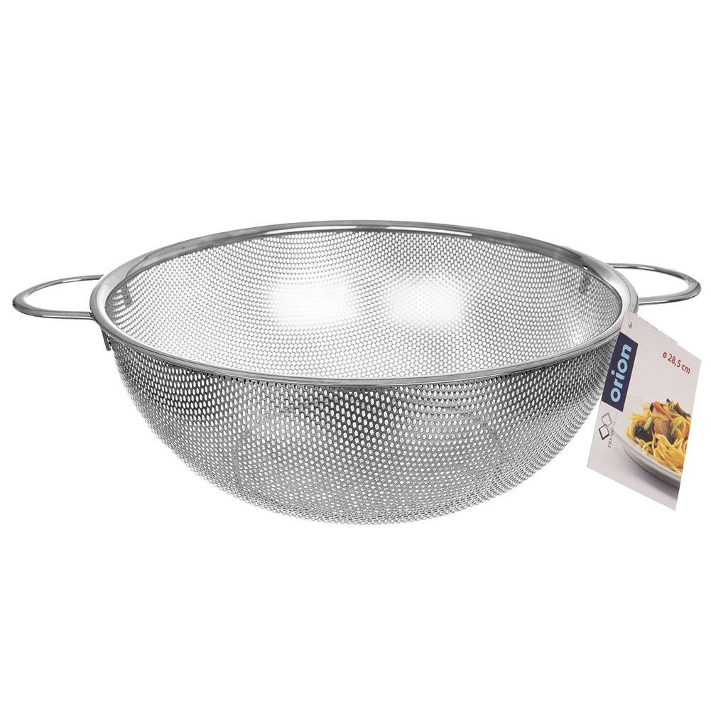 Cedzak Durszlak z Uchwytami do Makaronu Warzyw Owoców Stalowy ORION 28,5 cm - obrazek 4