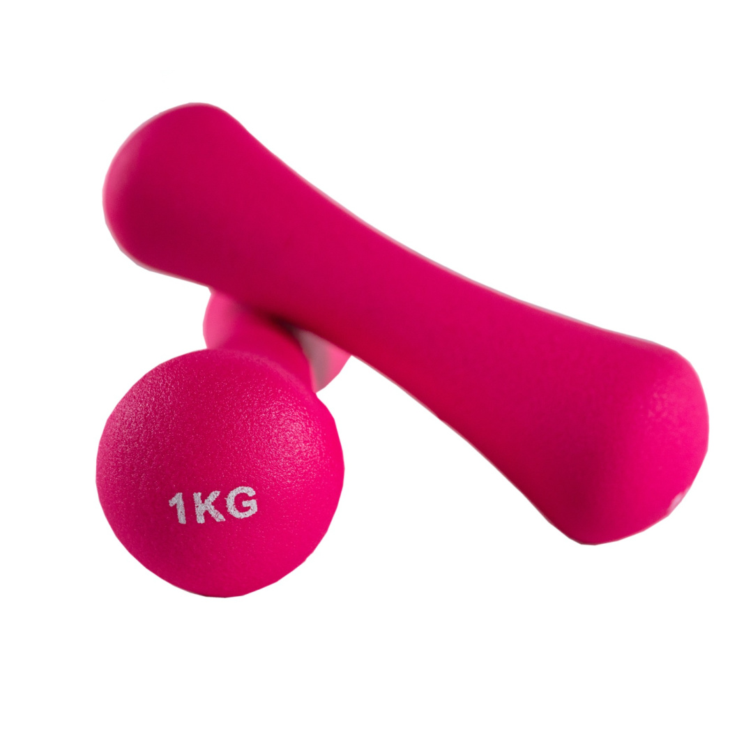 CIĘŻARKI ŻELIWNE POKRYTE NEOPRENEM 2 X 1 KG - obrazek 4