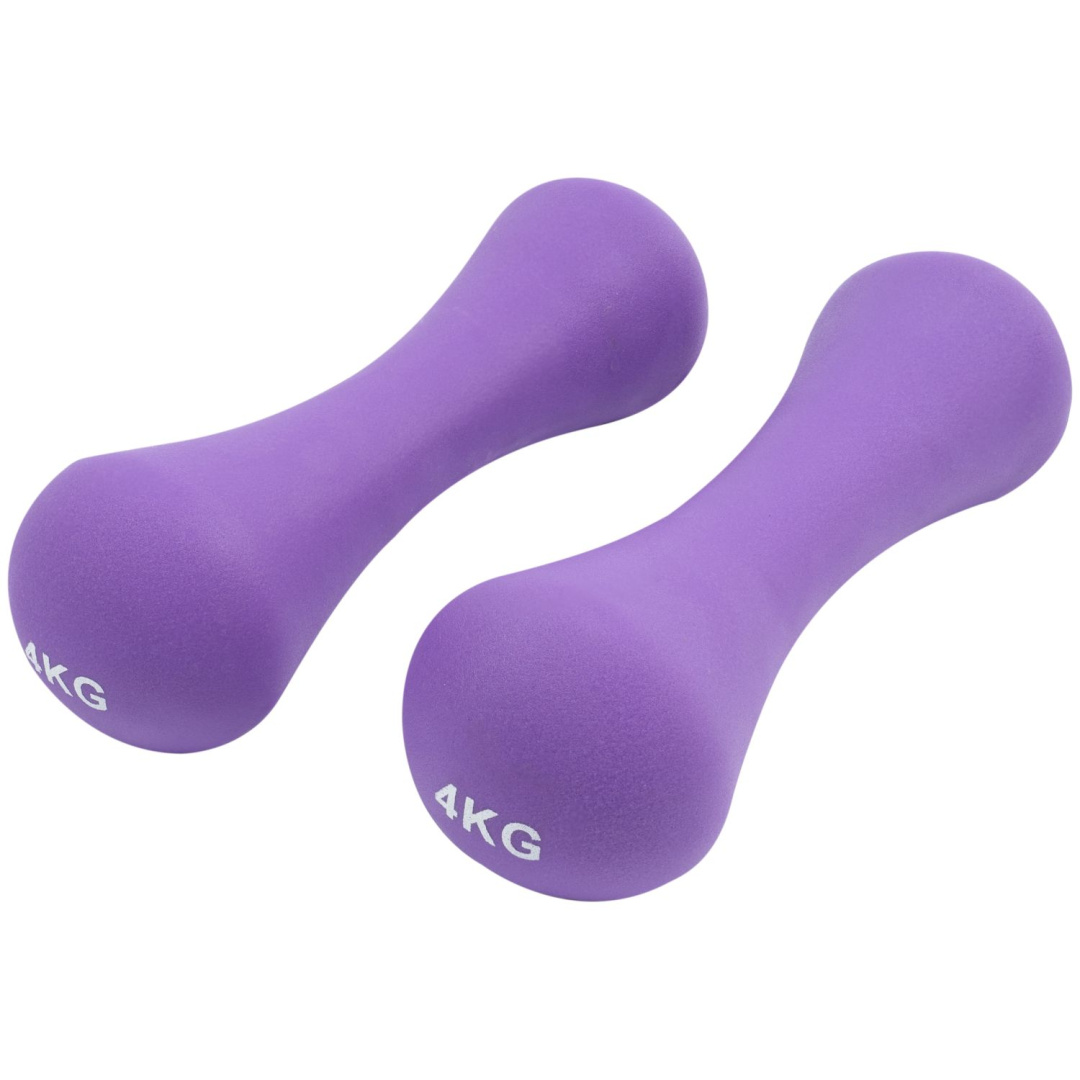 CIĘŻARKI ŻELIWNE POKRYTE NEOPRENEM 2 X 4 KG - obrazek 2
