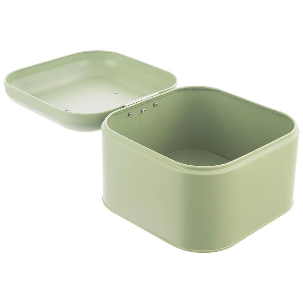 Chlebak Metalowy ORION GREENISH 20x20x17 cm Zielony Kompaktowy na Chleb - obrazek 4