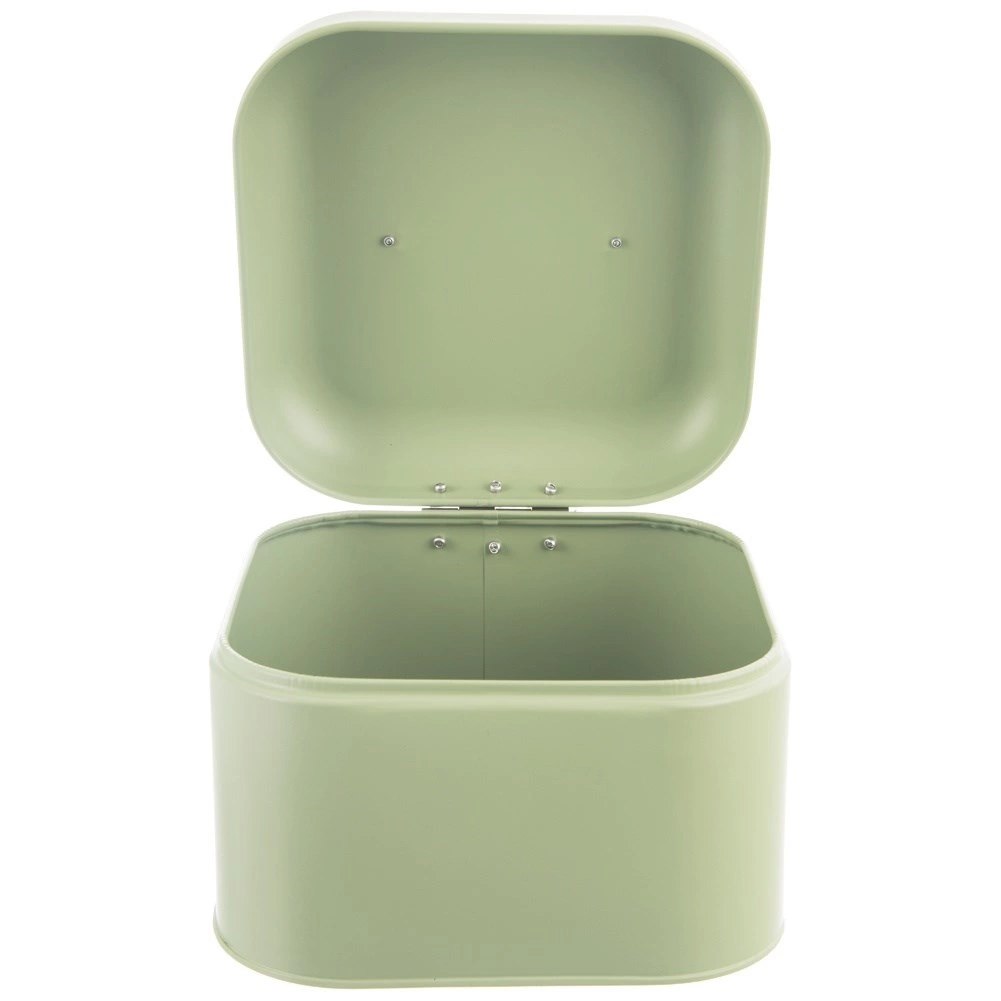 Chlebak Metalowy ORION GREENISH 20x20x17 cm Zielony Kompaktowy na Chleb - obrazek 5